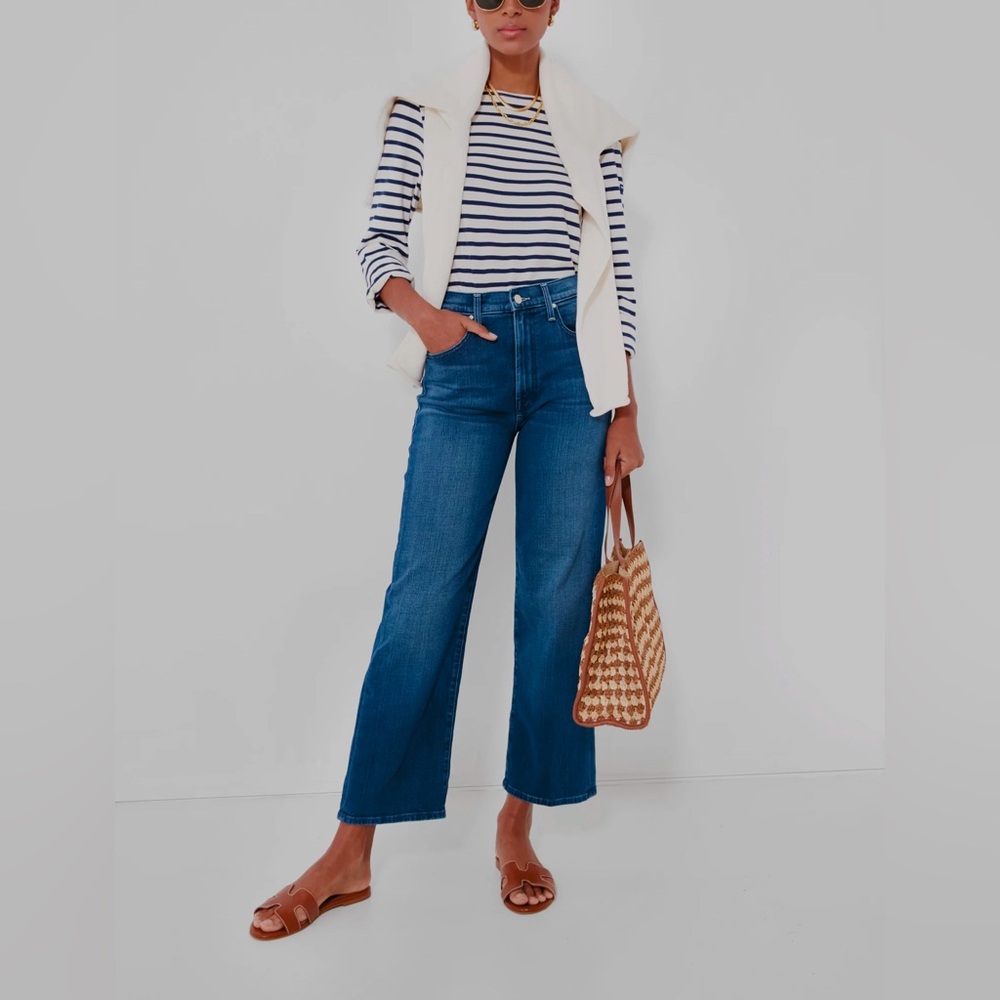 MOTHER The Rambler Ankle Zip in High Tide size 29